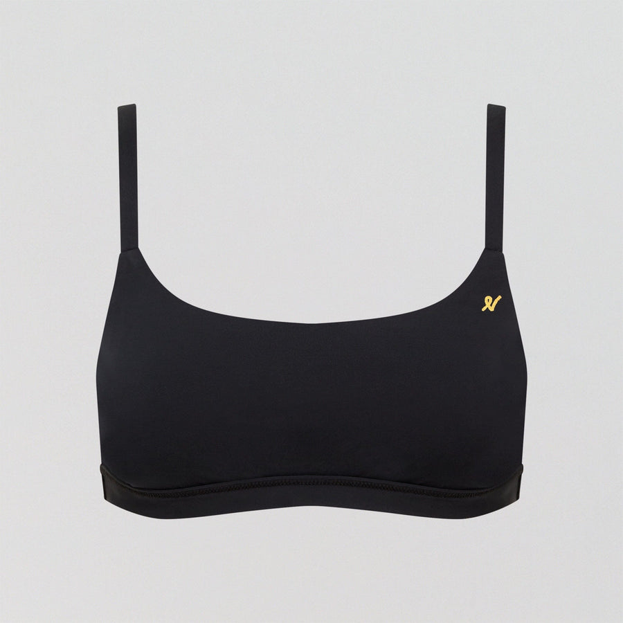 Microfibre scoop neck bralette [Black] Bras Nudea XS 