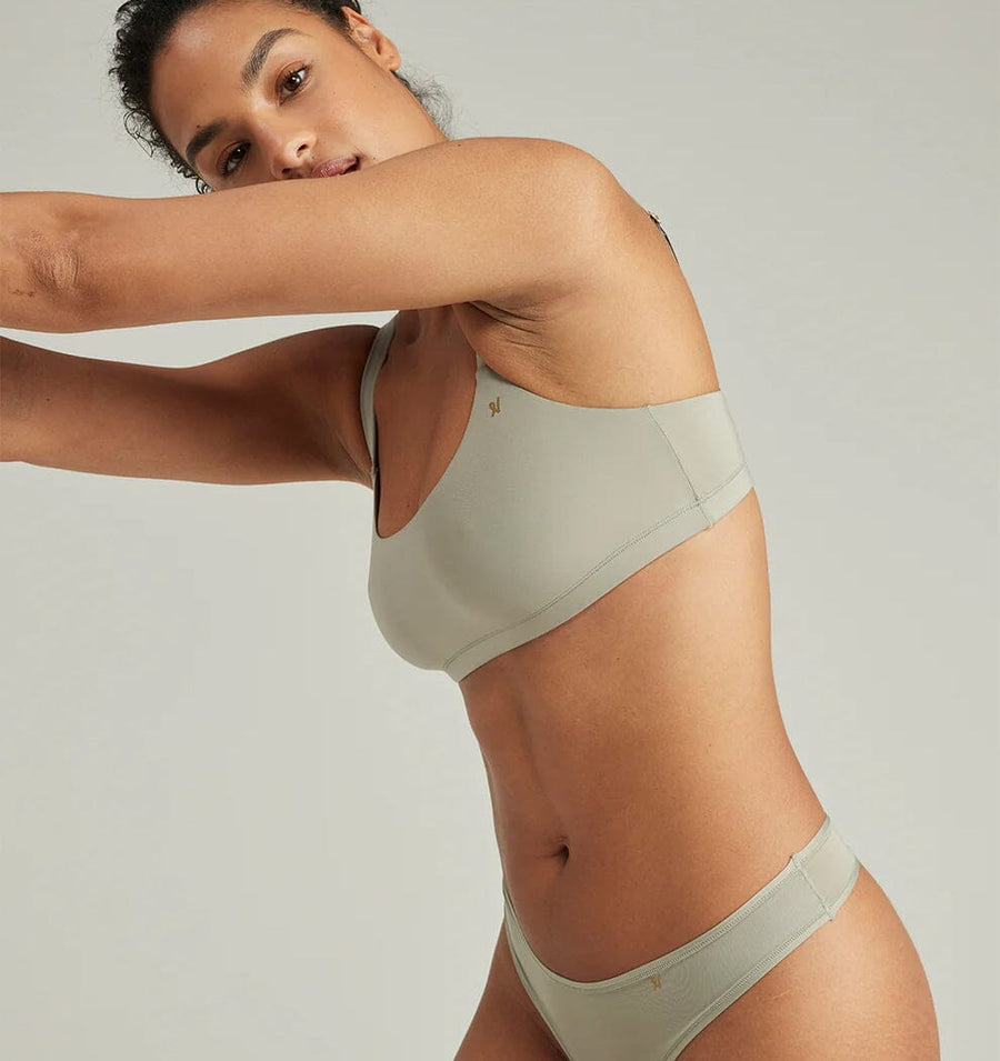 Microfibre scoop neck bralette [Sage] Bras Nudea 