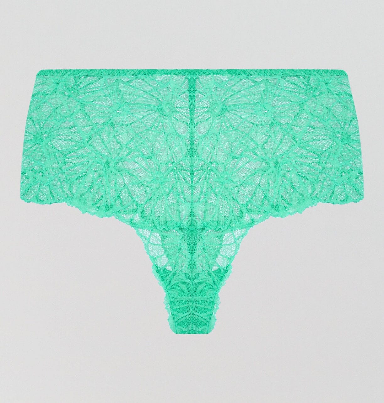 Peppermint lace & rose high waist tanga Bottoms Dora Larsen 