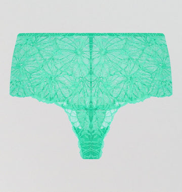 Peppermint lace & rose high waist tanga Bottoms Dora Larsen 