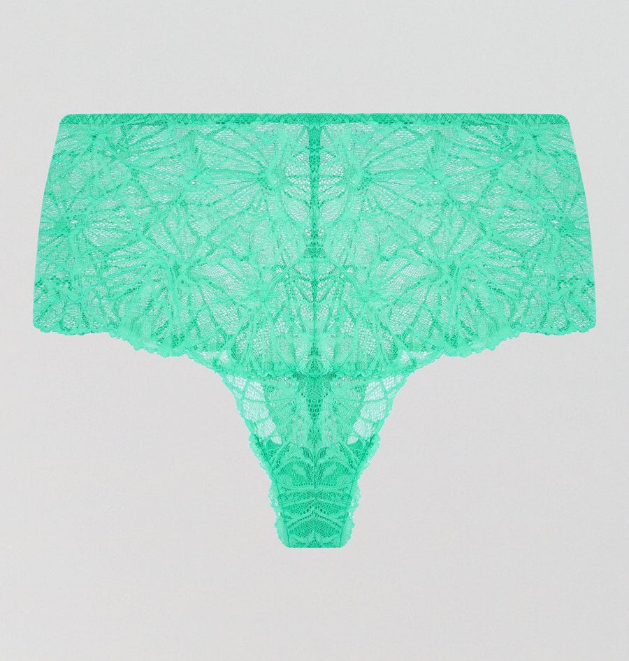 Peppermint lace & rose high waist tanga Bottoms Dora Larsen 