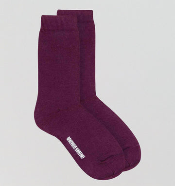 Modern cotton sock [Damson] Accessories Genevieve Sweeney 