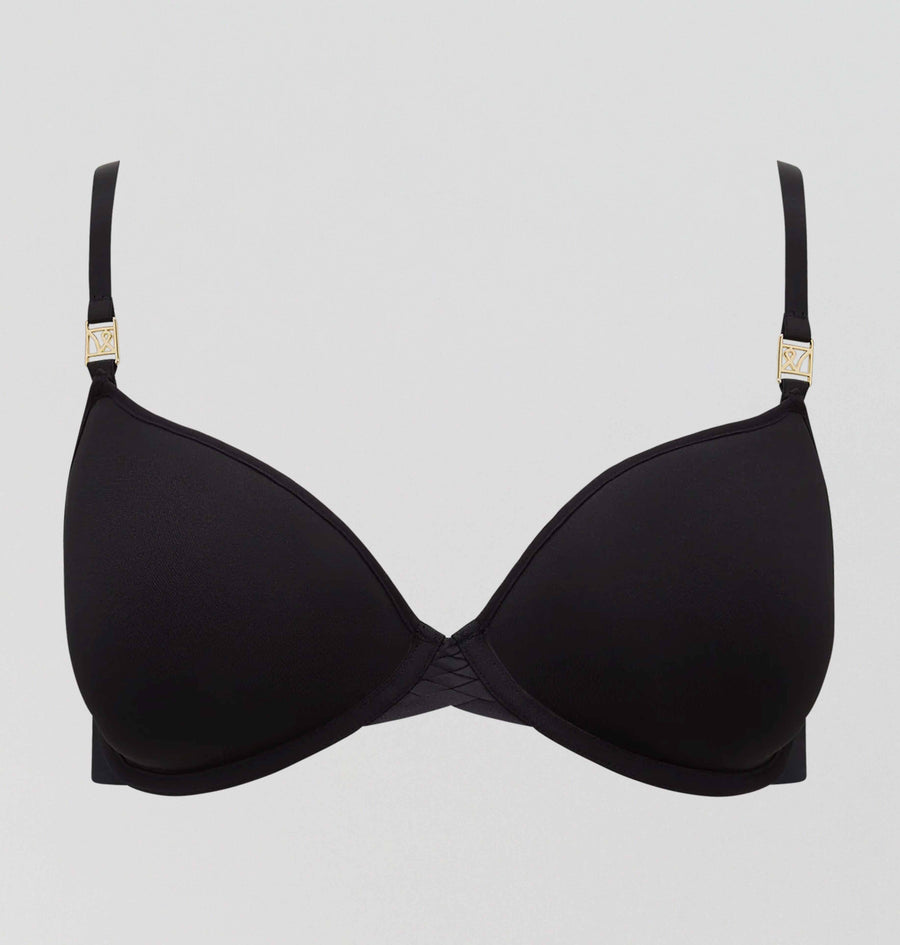 Moulded cup t-shirt bra [Black] Bras Nudea 