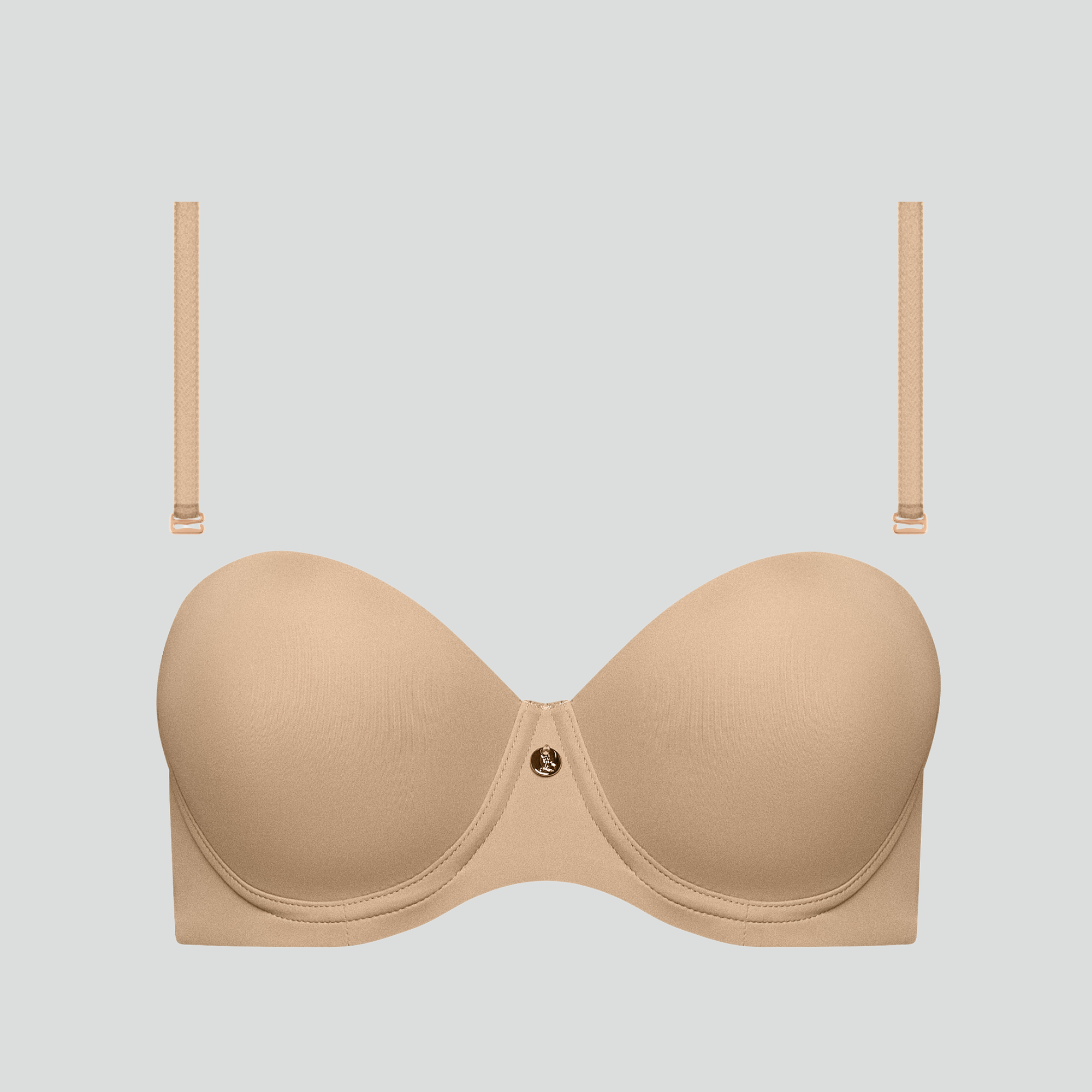 Multiway underwired balconette bra [Beige]