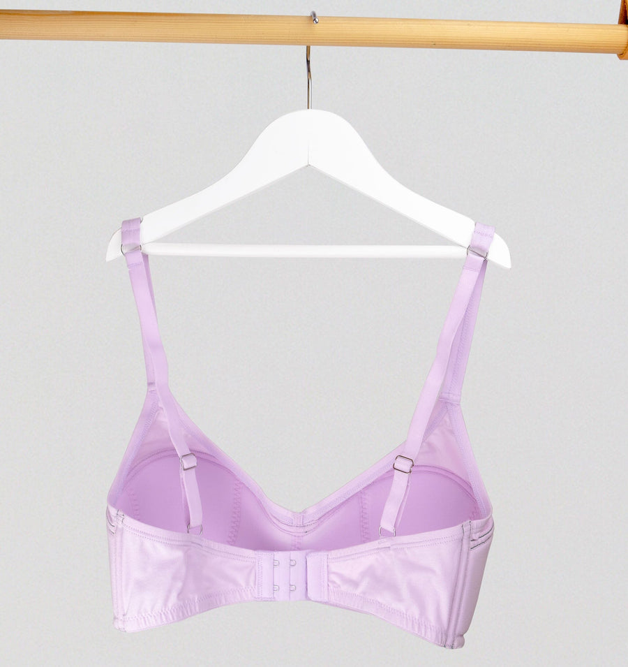 Cotton contour wire-free lined bralette [Lilac] General The Pantry Underwear 