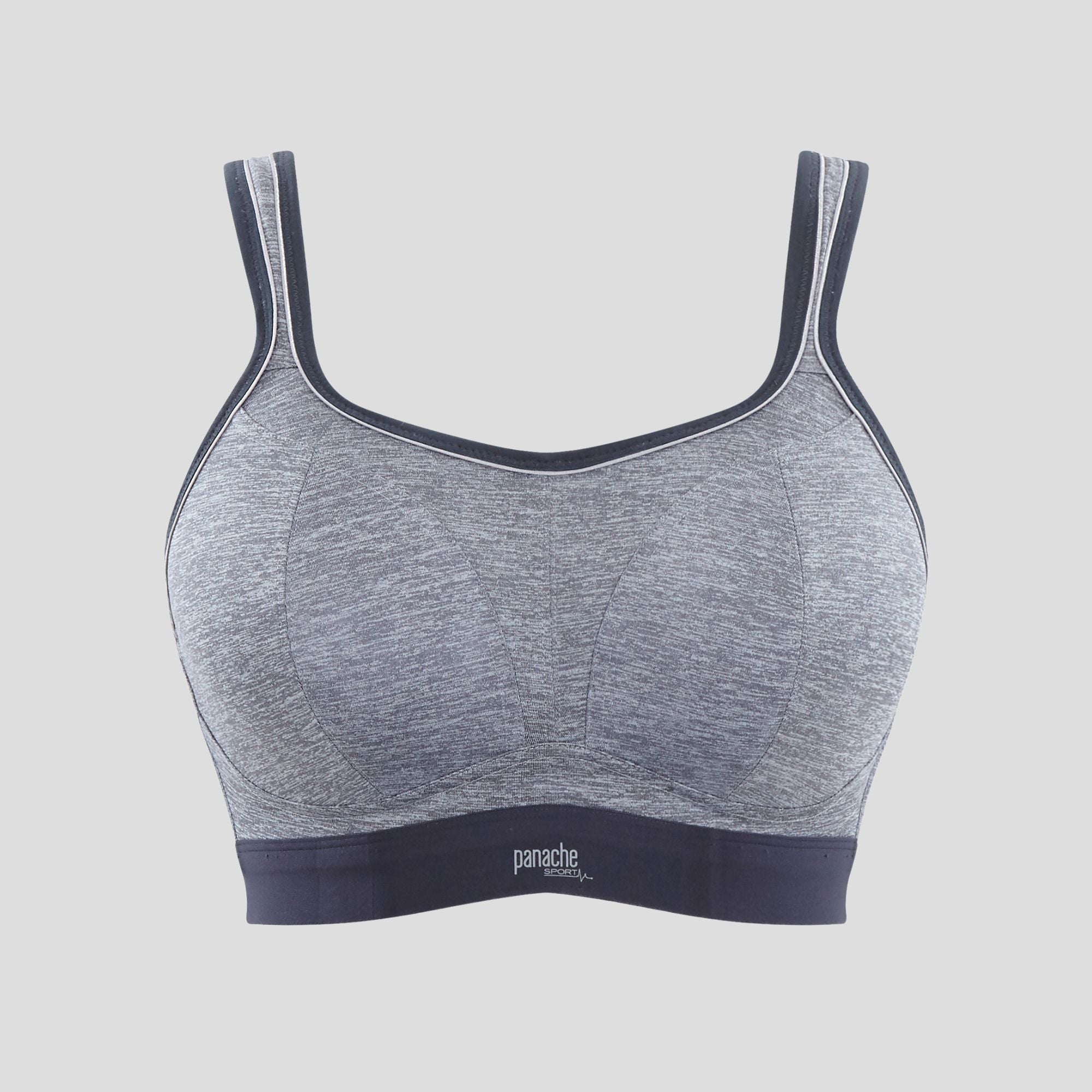 Non-wired shape sports bra [Grey Marl] Sport Panache 