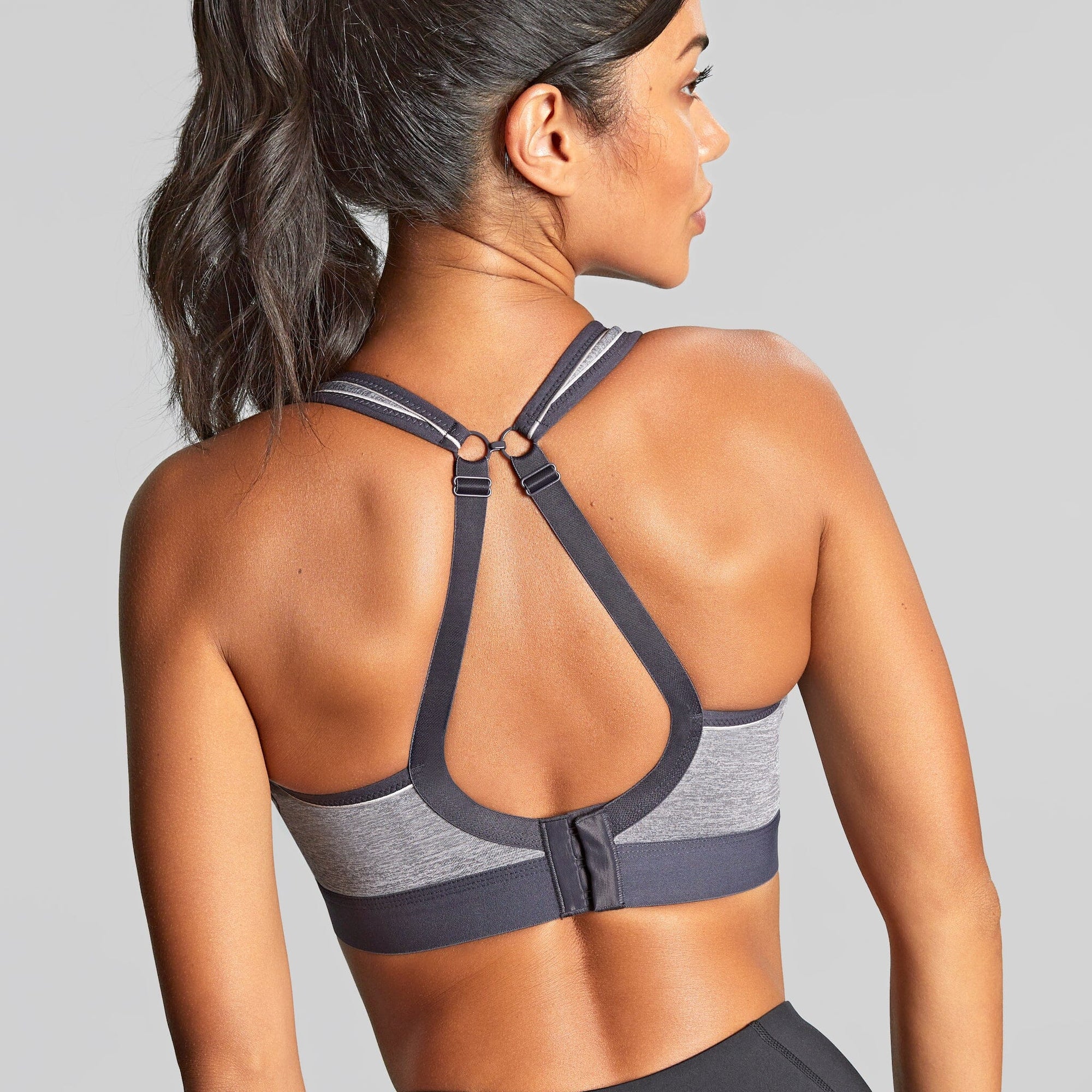 Non-wired shape sports bra [Grey Marl] Sport Panache 