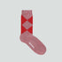 Organic cotton argyle sock [Red Marl] Accessories Genevieve Sweeney 