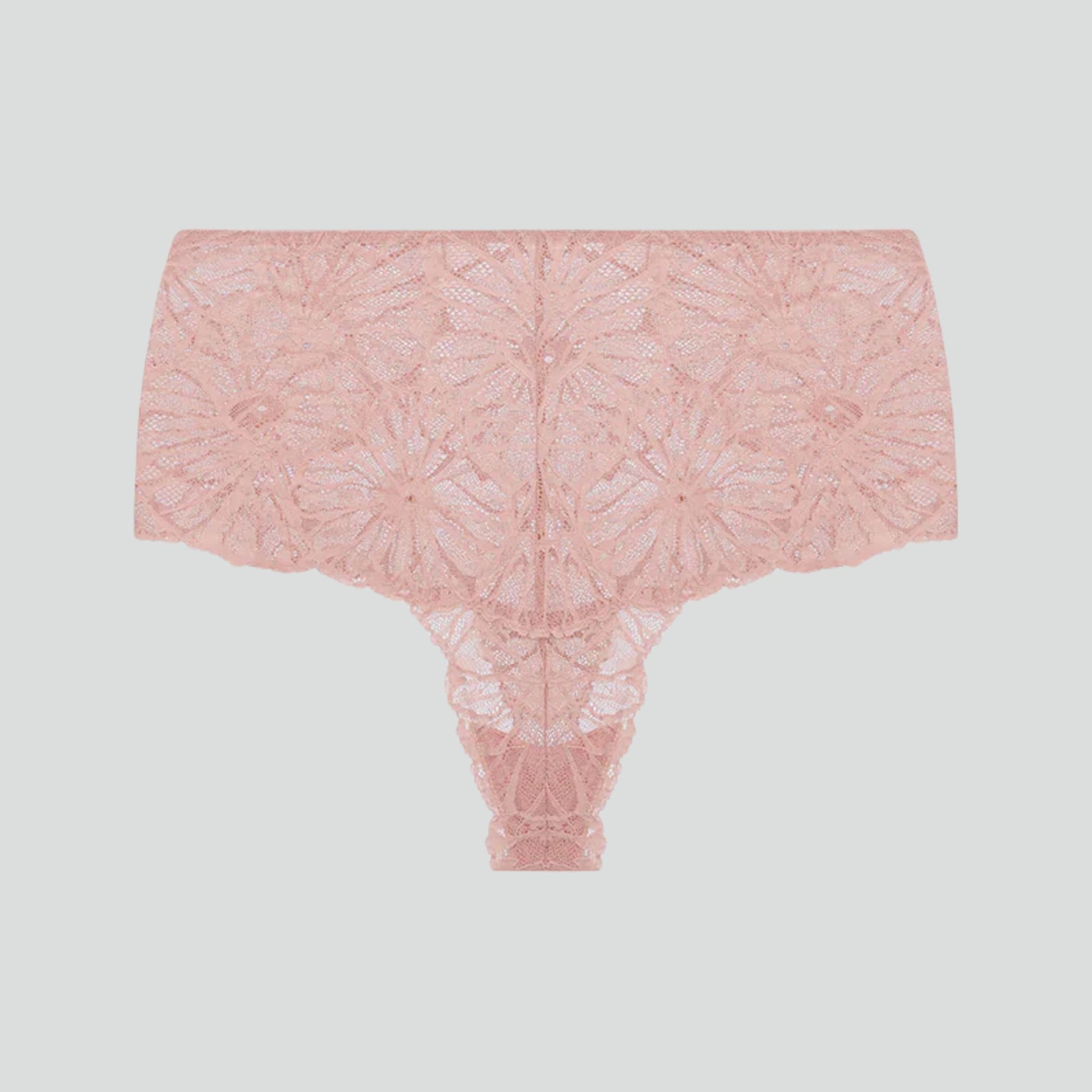Peony pink high waist tanga Bottoms Dora Larsen 