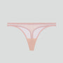 Peony pink mesh thong