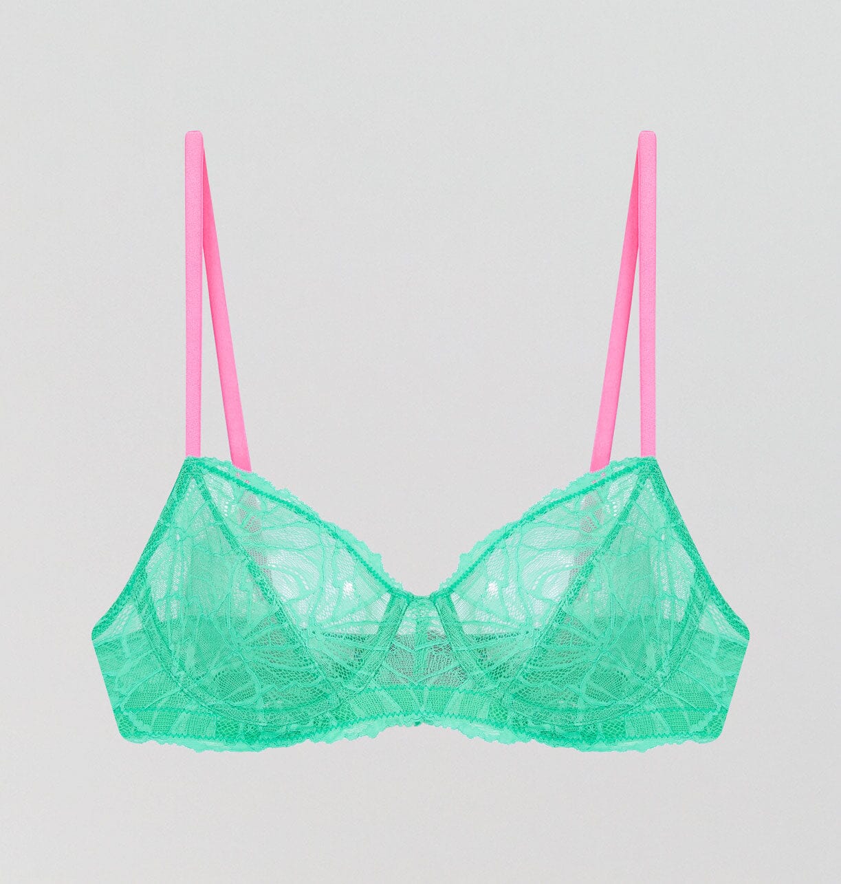 Peppermint lace & rose balconette Bras Dora Larsen 