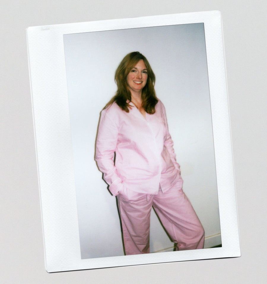 Organic cotton long pyjama set [Pink Stripe] Sleep Myza 