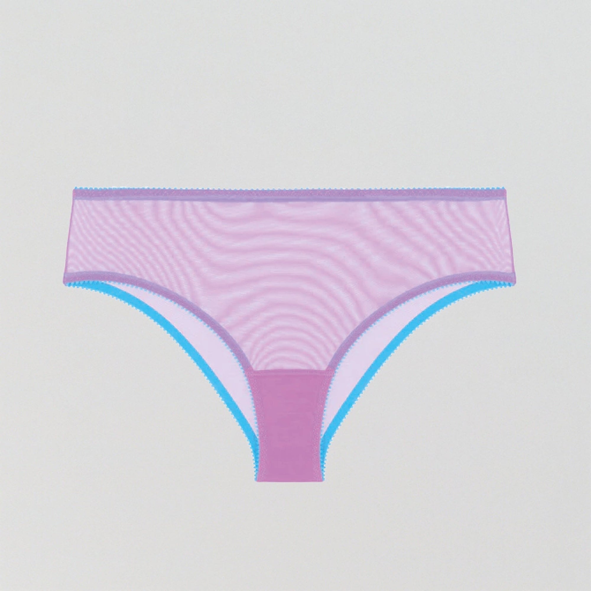 Orchid purple mesh high waist knicker Bottoms Dora Larsen 