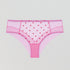 Scarlet heart & pink mesh high waist knicker Bottoms Dora Larsen 