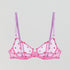 Scarlet heart & pink mesh underwired bra Bras Dora Larsen 