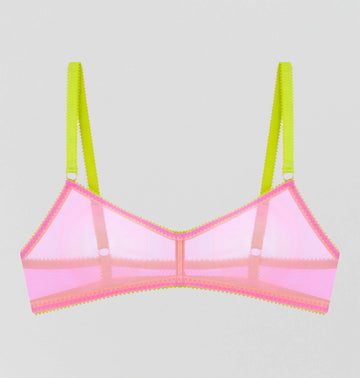 Rhubarb mesh & chartreuse bralette Bras Dora Larsen 