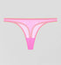 Rhubarb mesh & chartreuse thong Bottoms Dora Larsen 