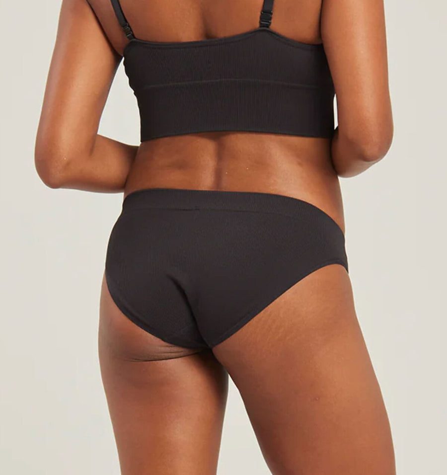 Ribbed high leg brief [Black] Bottoms Nudea 