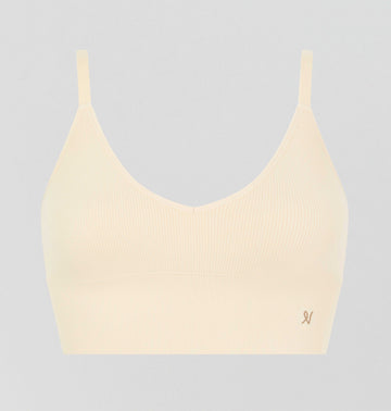 Ribbed seamless bralette [Oat] Bras Nudea 