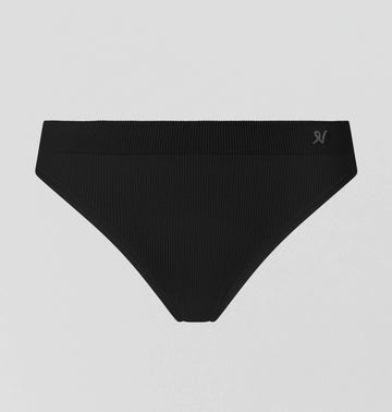 Ribbed high leg brief [Black] Bottoms Nudea 