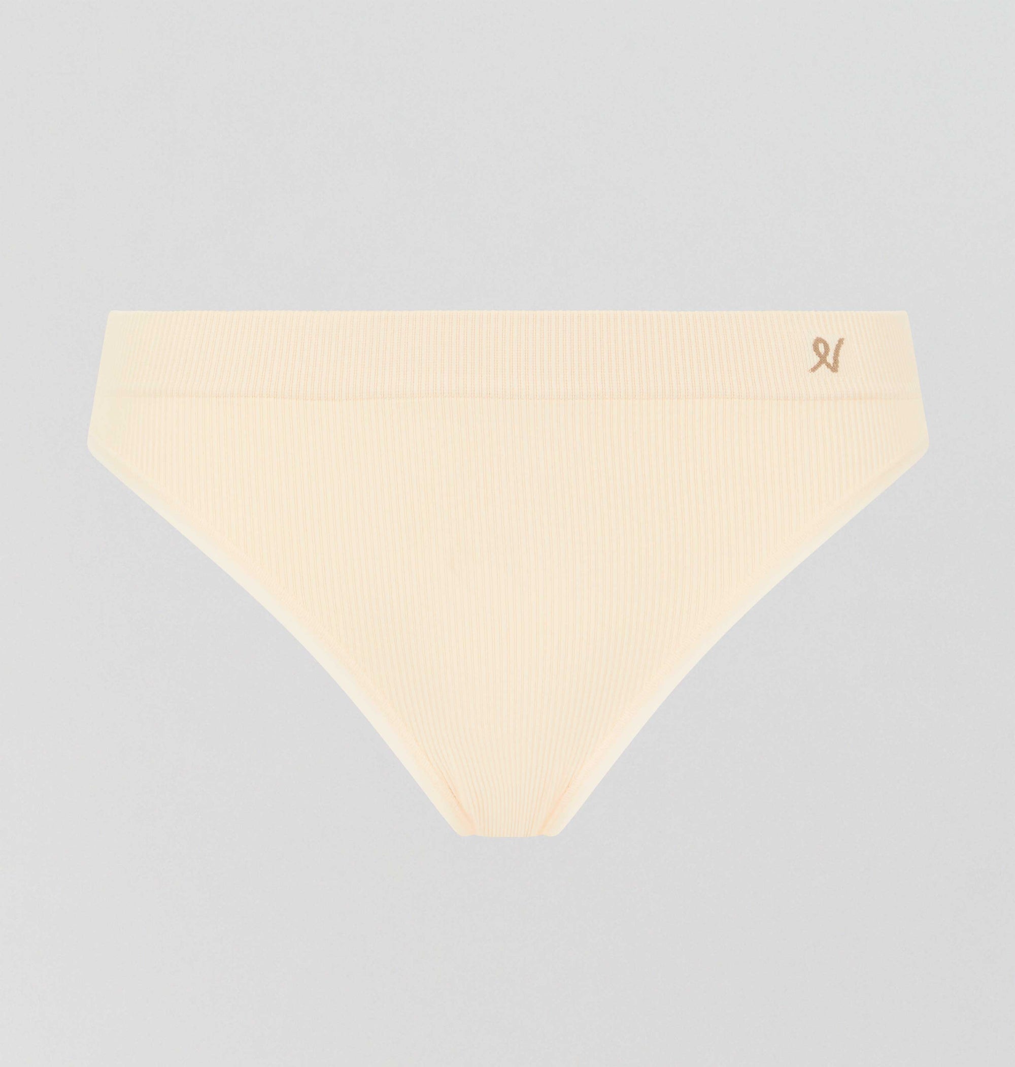 Ribbed high leg brief [Oat] Bottoms Nudea 