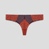 Rust lace & burgundy mesh tanga Bottoms Dora Larsen 