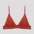 Rust lace & burgundy padded triangle Bras Dora Larsen 