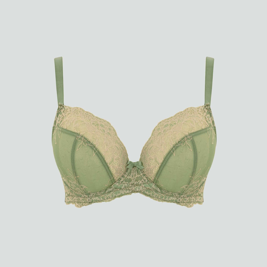 D+ Lace Plunge [Sage/Sand] Bras Panache 