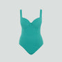 Underwired balconette swimsuit [Green Gingham] Swim Panache 32D 