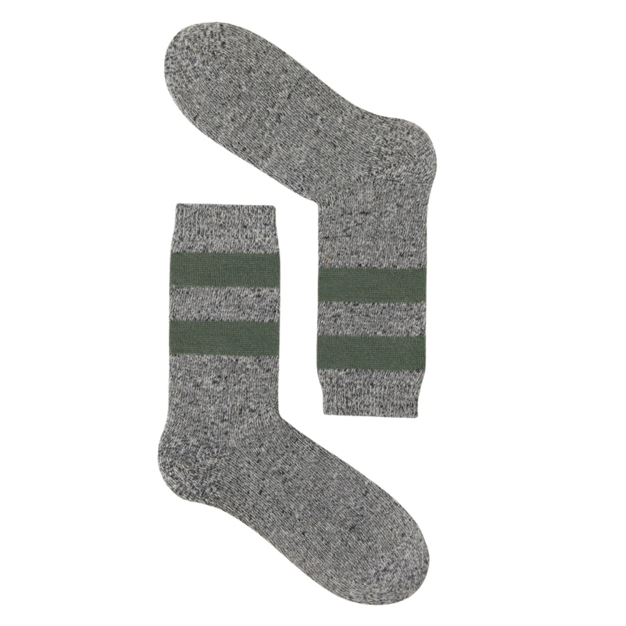 Merino & Alpaca stripe sock [Charcoal] Accessories Genevieve Sweeney 