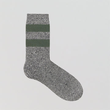 Merino & Alpaca stripe sock [Charcoal] Accessories Genevieve Sweeney 