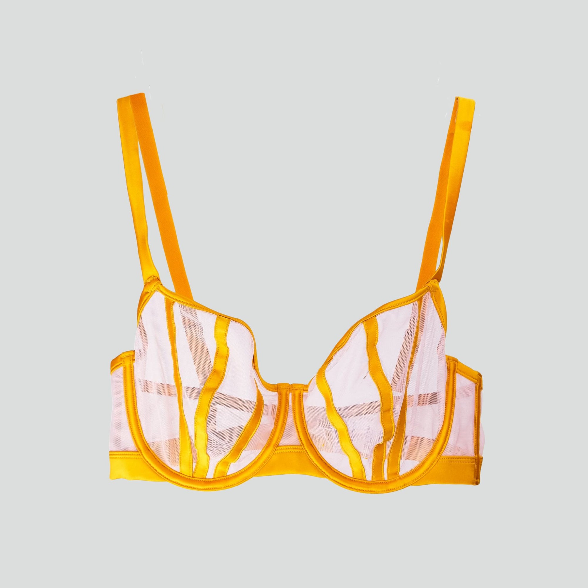 Satin contour balconette bra [Blush & Saffron] Bras The Pantry Underwear 