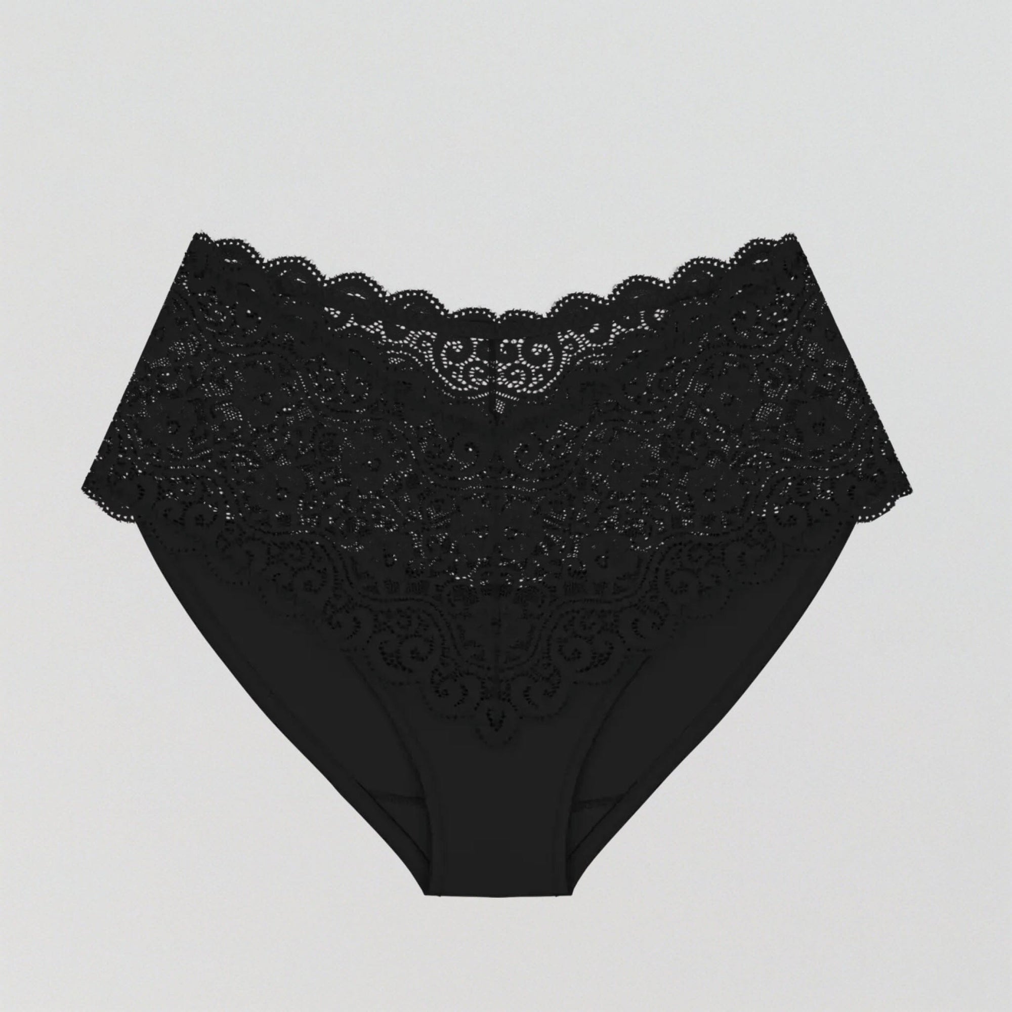 Scalloped lace high waist knicker [Black] Bottoms Triumph 8 
