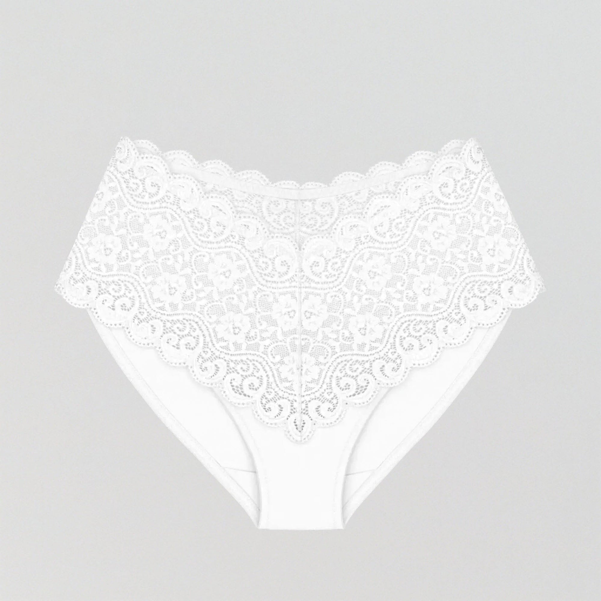 Scalloped lace high waist knicker [White] Bottoms Triumph 8 