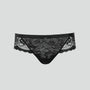 Scalloped edge brazilian knicker [Black] Lisca 