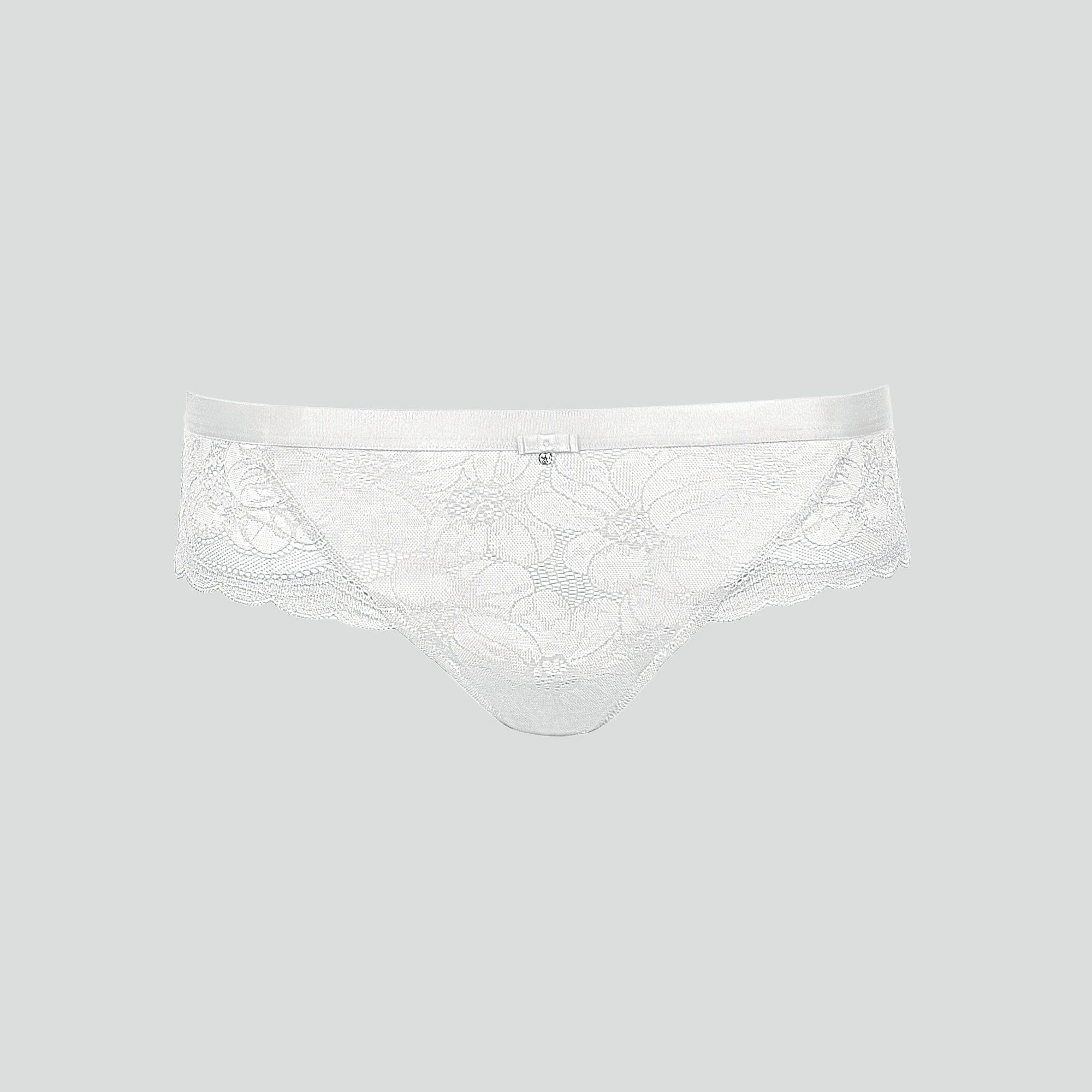 Scalloped edge brazilian knicker [White] Lisca 