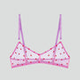 Scarlet heart & pink mesh mesh bralette Bras Dora Larsen 