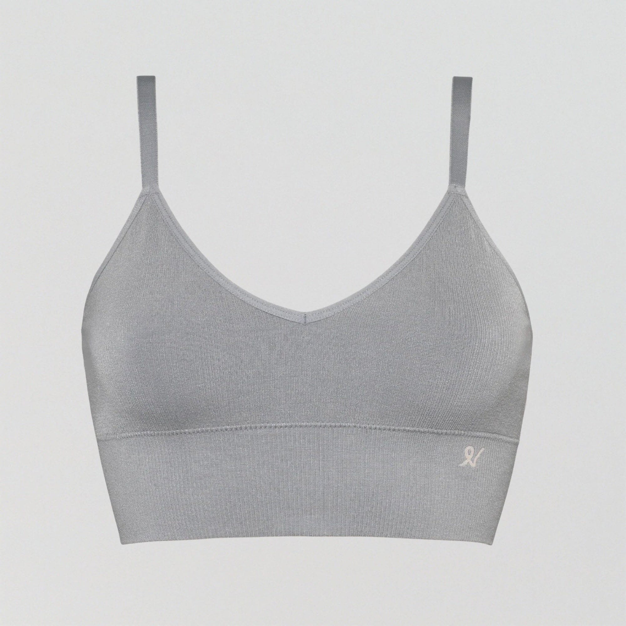 Seamless wire-free ribbed bralette [Cloud Grey] Bras Nudea 