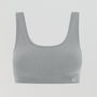 Seamless wire-free ribbed crop [Cloud Grey] Bras Nudea 