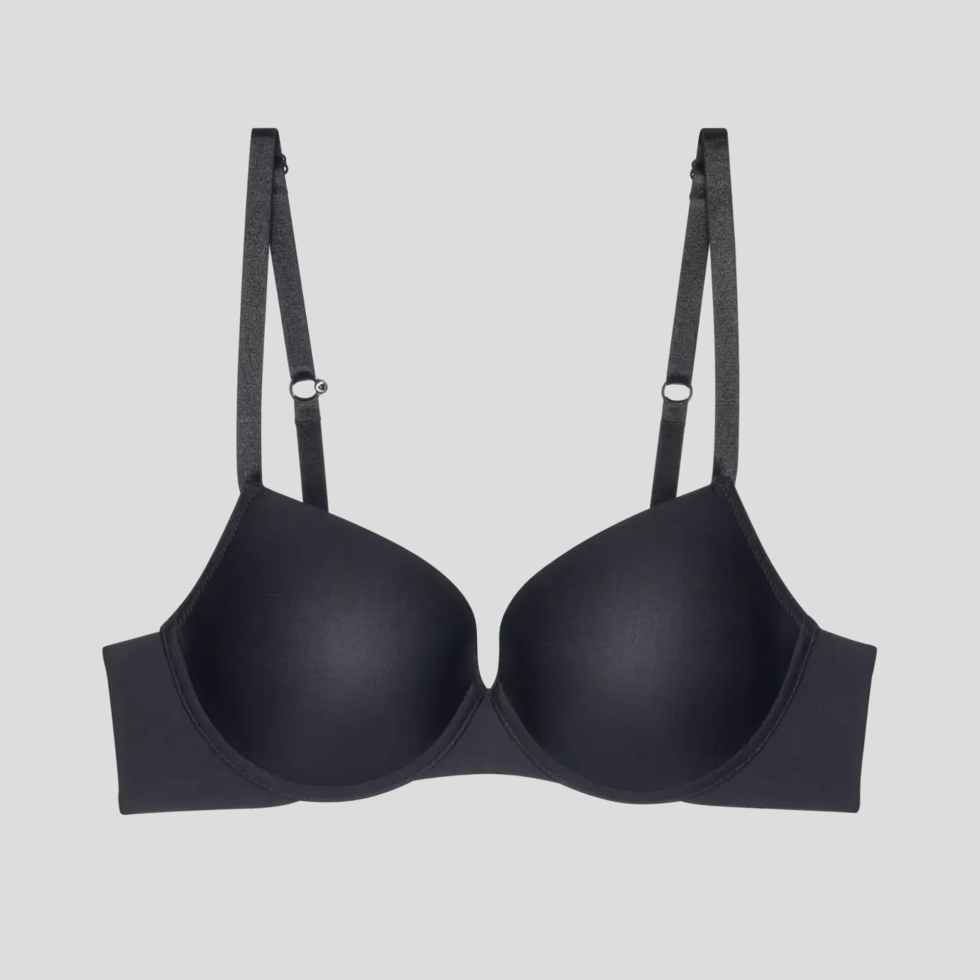 Seamless plunge t-shirt bra [Black] Bras Triumph 