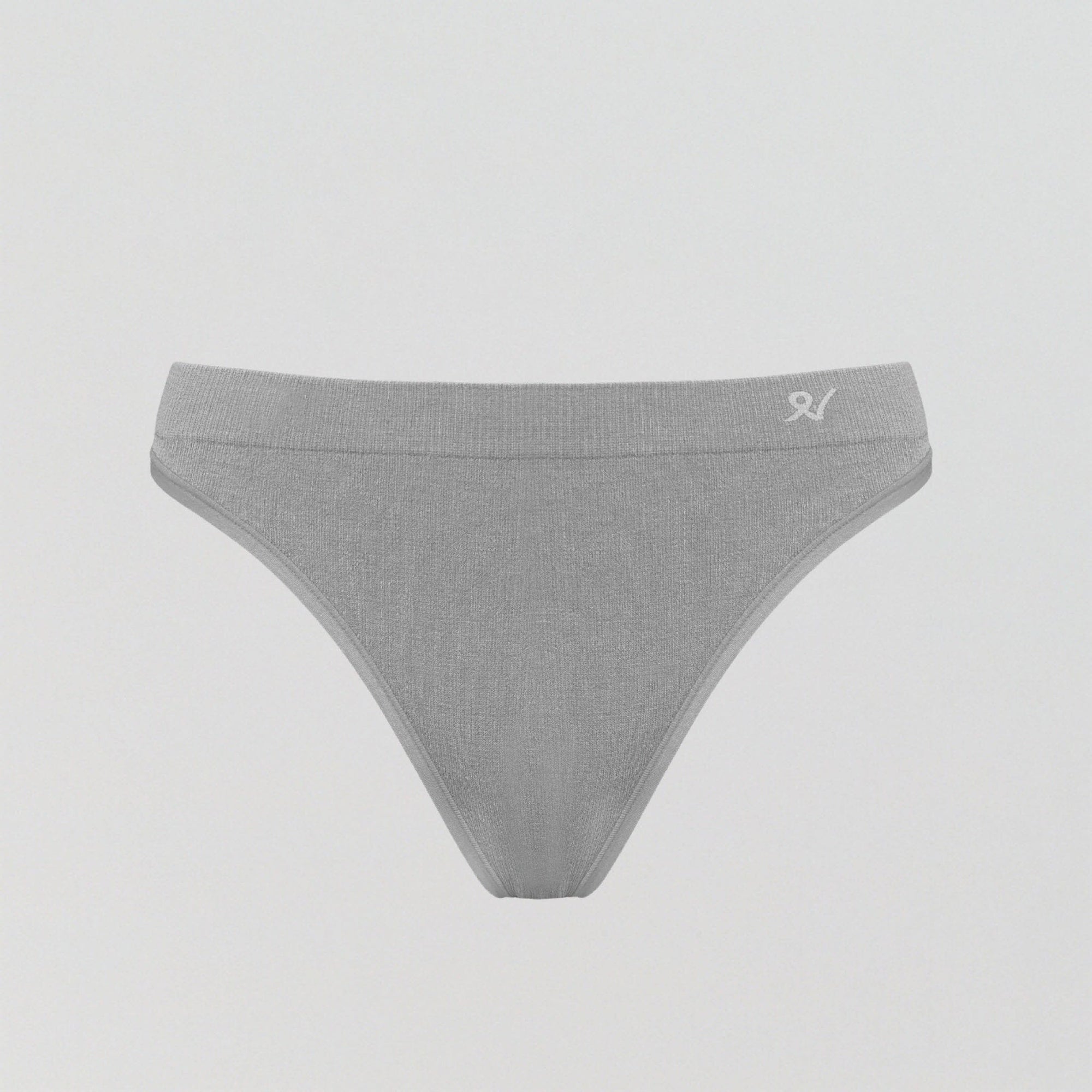 Seamless ribbed thong [Cloud Grey] Bottoms Nudea 