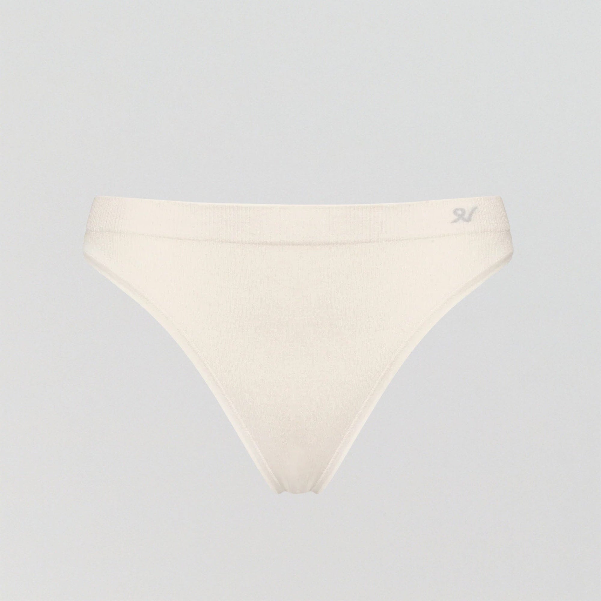 Seamless ribbed thong [Winter White] Bottoms Nudea 