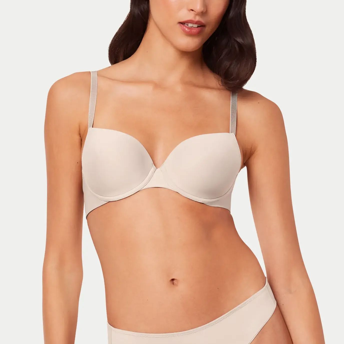 Seamless plunge t-shirt bra [Beige] Bras Triumph 