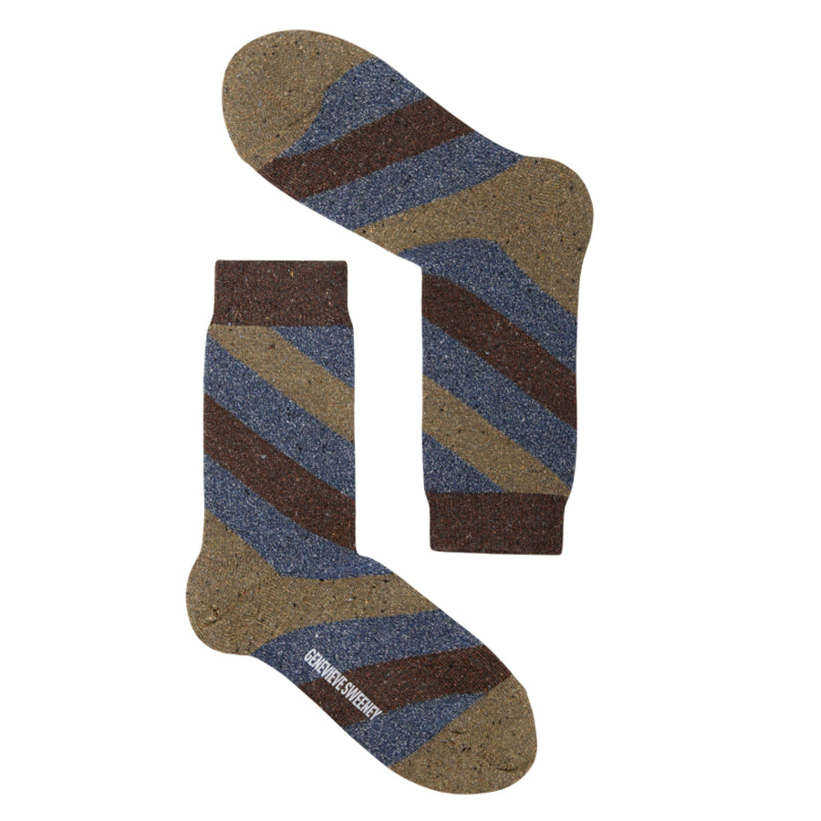 Sparkly striped sock [Bronze Tweed] Accessories Genevieve Sweeney 