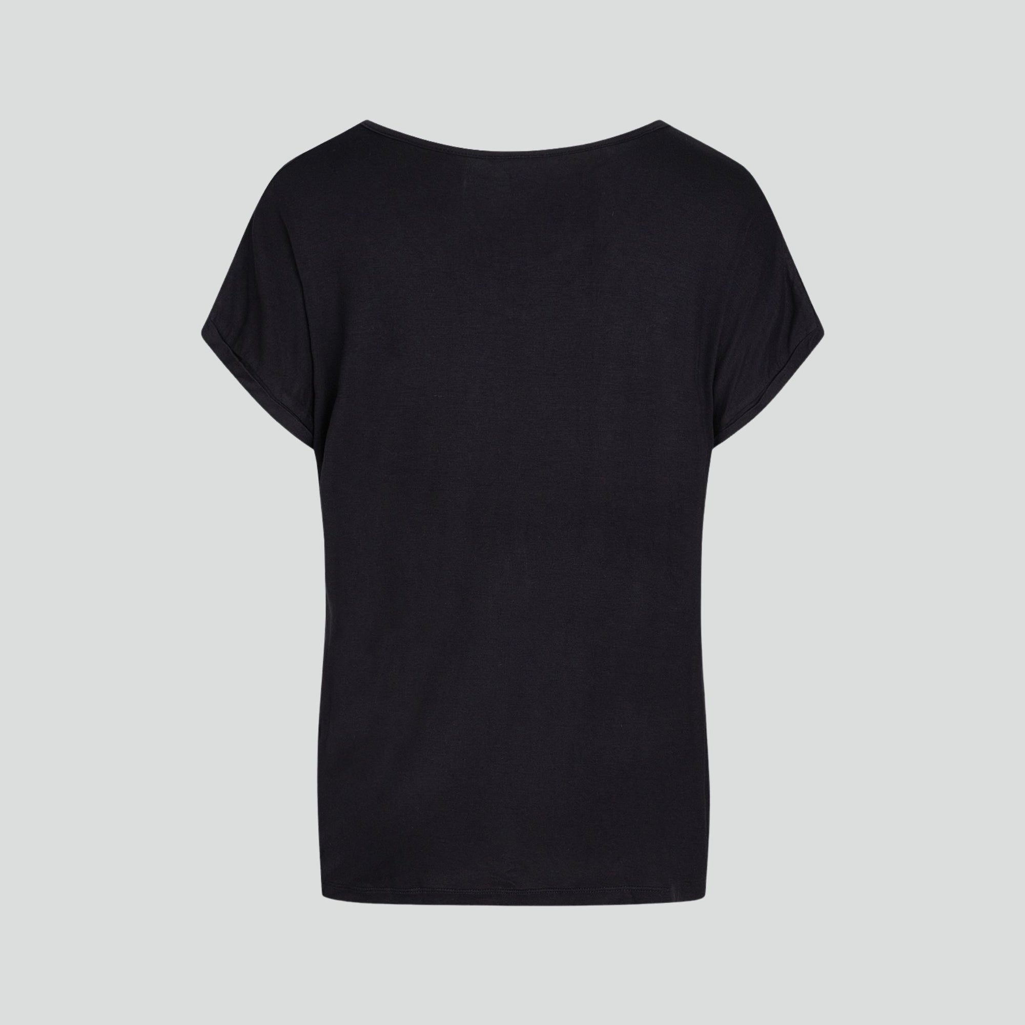 Short sleeve v-neck t-shirt [Black] Sleep CCDK 