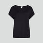 Short sleeve v-neck t-shirt [Black] Sleep CCDK 