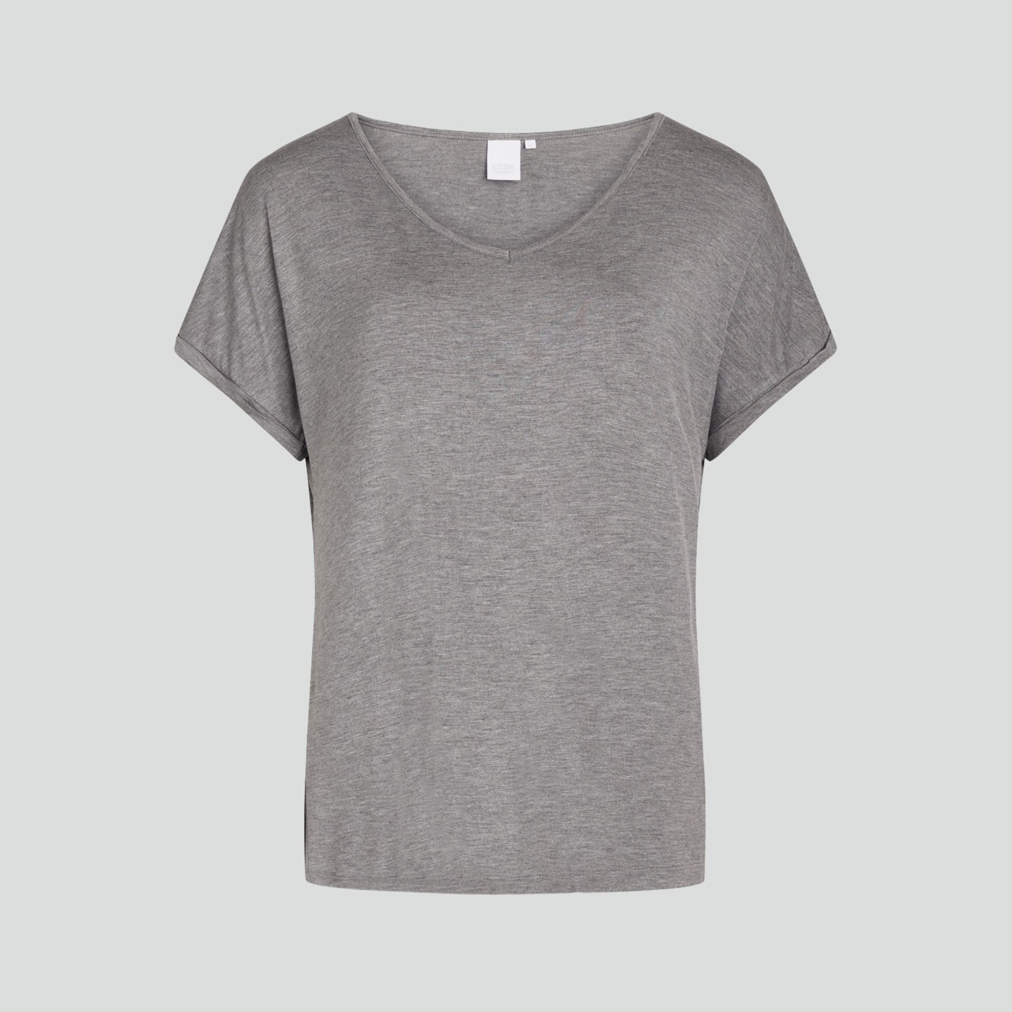 Short sleeve v-neck t-shirt [Grey Melange] Sleep CCDK 
