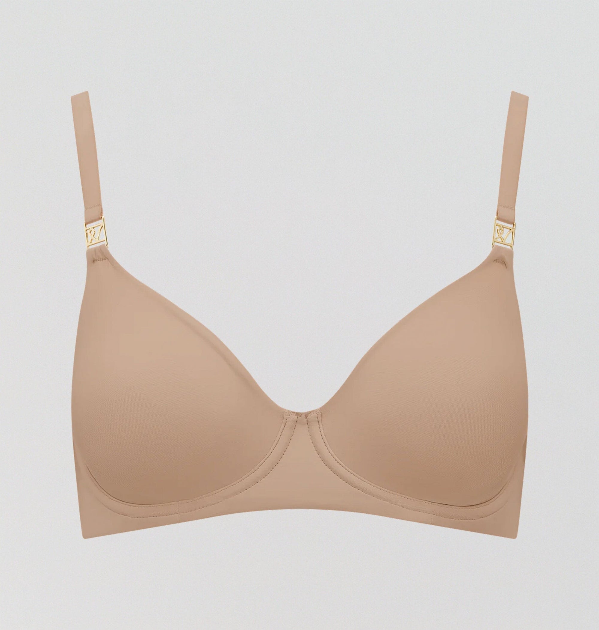 Smooth full cup t-shirt bra [Mocha] Bras Nudea 