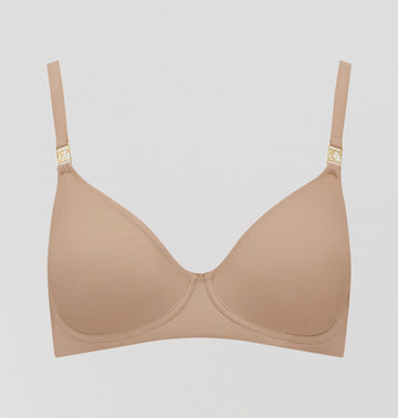 Smooth full cup t-shirt bra [Mocha] Bras Nudea 