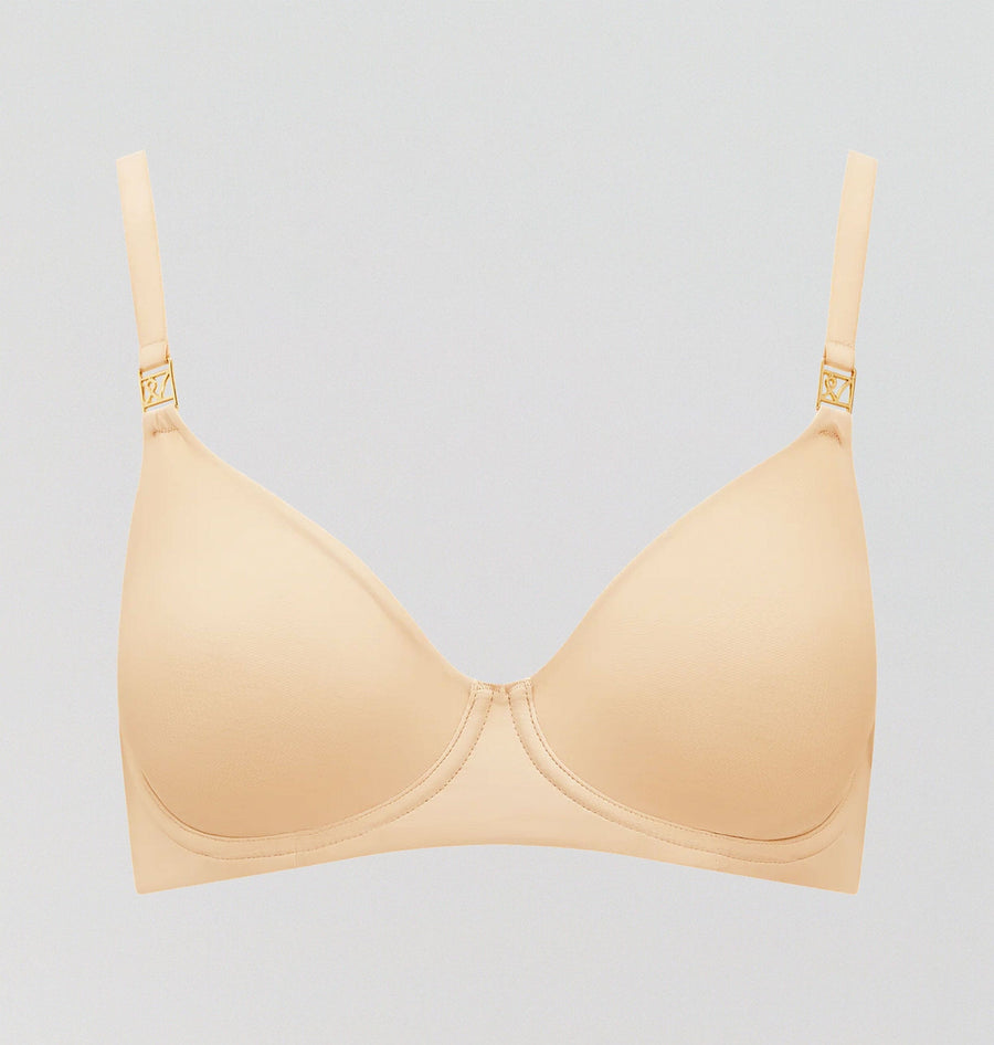 Smooth full cup t-shirt bra [Sand] Bras Nudea 